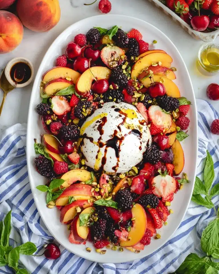 Peach Burrata Salad Recipe