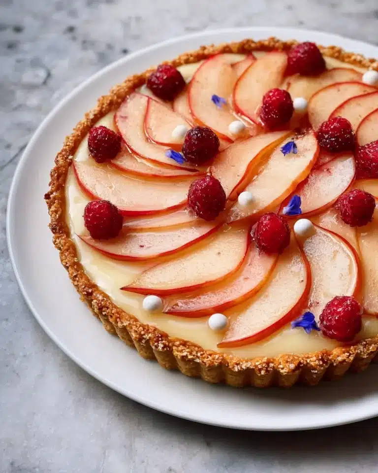 White Peach Mascarpone Tart Recipe