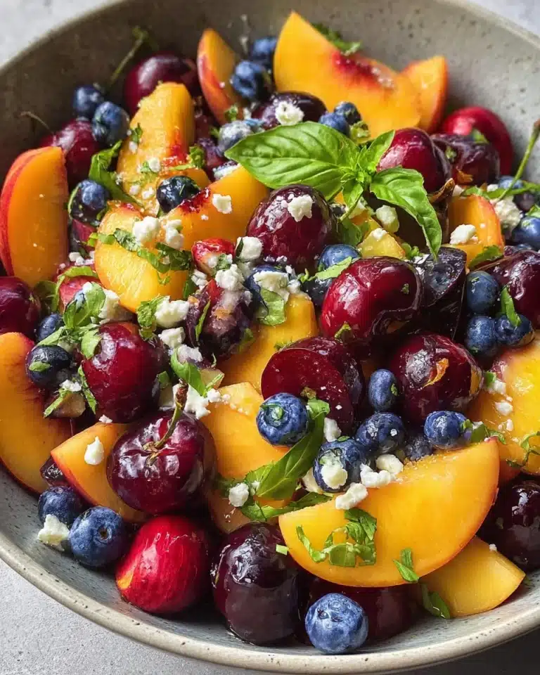 Blueberry Peach Feta Salad Recipe