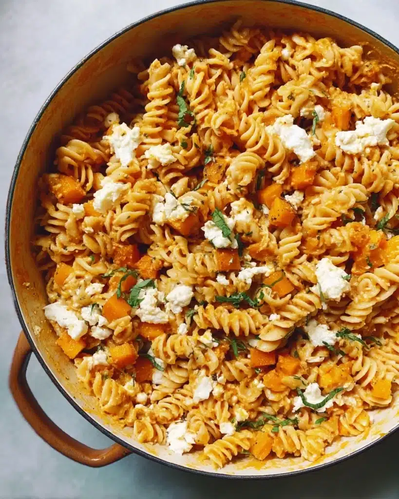 Baked Feta and Butternut Squash Pasta with Sage and Garlic Recipe
