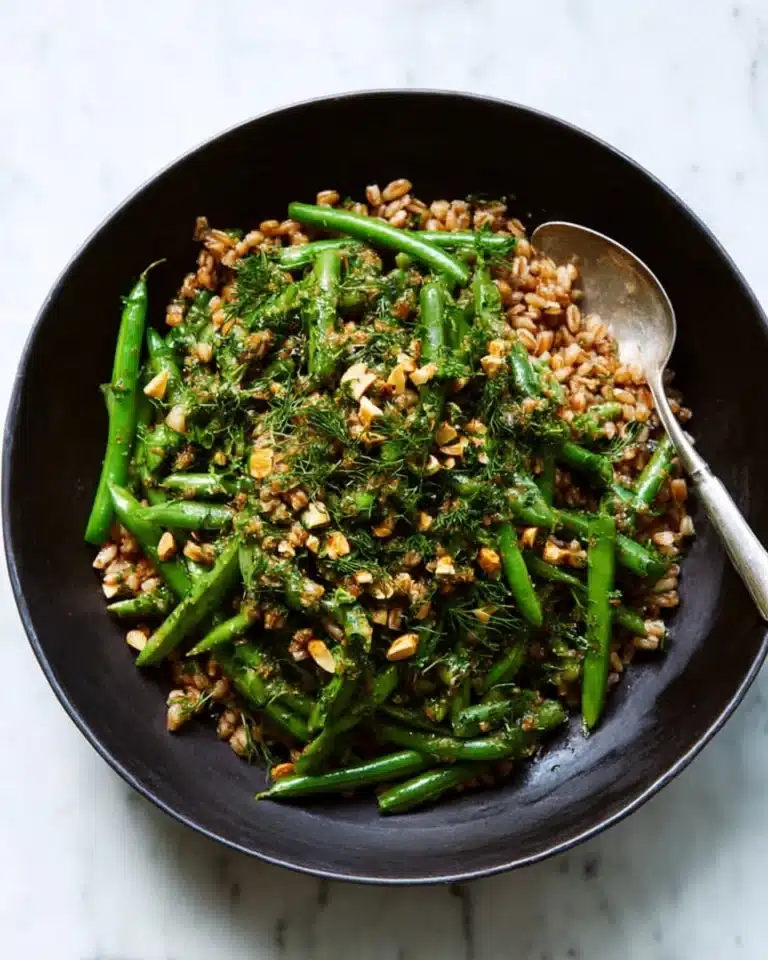 Farro and Green Bean Salad With Walnuts and Dill Recipe
