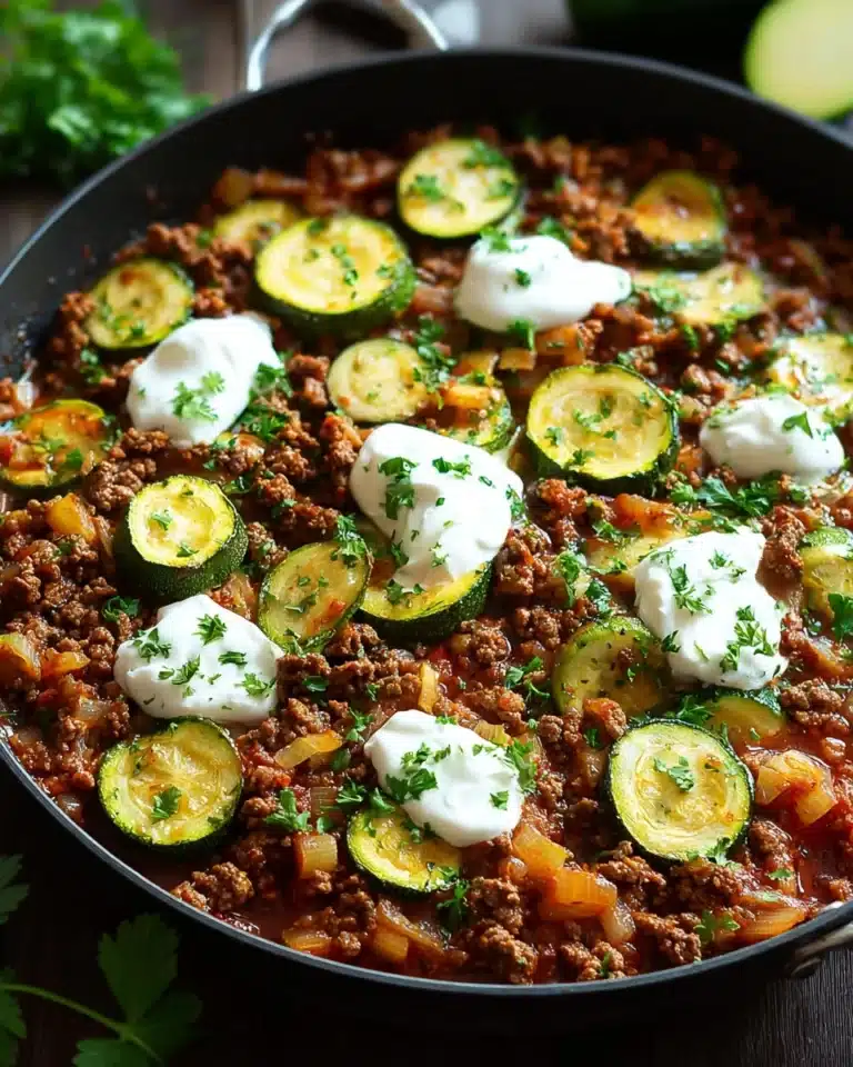 Zucchini and Ground Beef Skillet Recipe