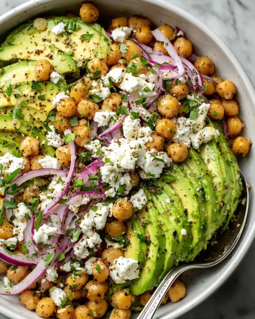 Chickpea Feta Avocado Salad Recipe