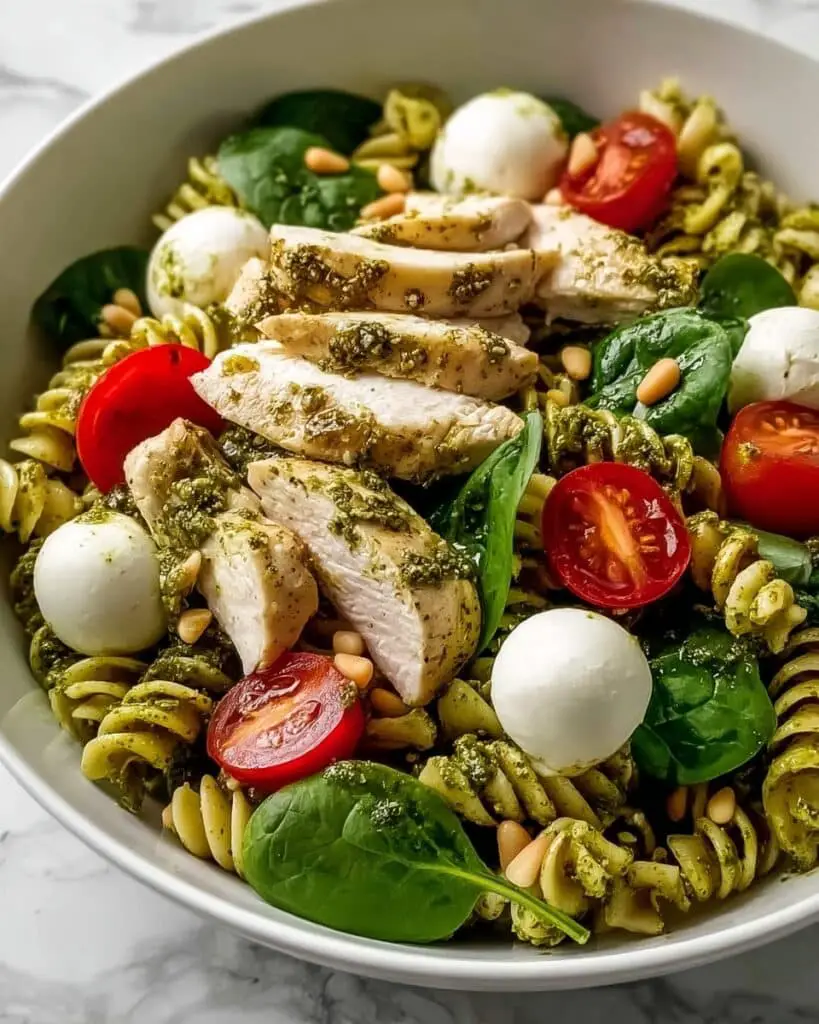 Easy Chicken Pesto Pasta Salad Recipe