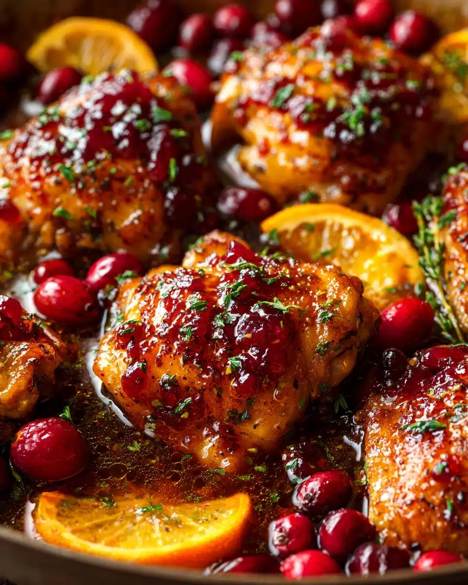 Easy Orange Cranberry Roasted Chicken Recipe