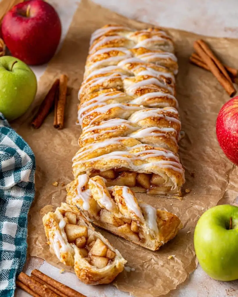 Apple Cinnamon Maple Puff Pastry Strudel with Glaze Recipe