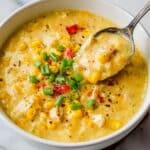 Creamy Slow Cooker Corn Chicken Chowder with Greek Yogurt Recipe