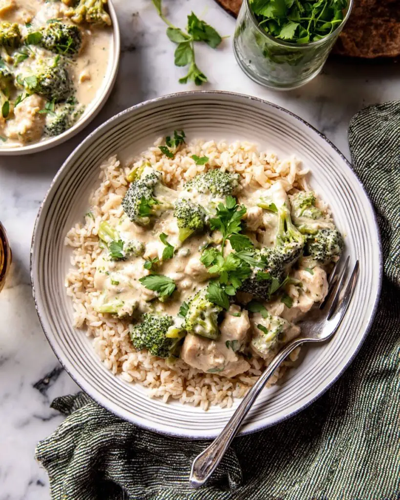 Crockpot Creamy Broccoli Cheddar Chicken Recipe