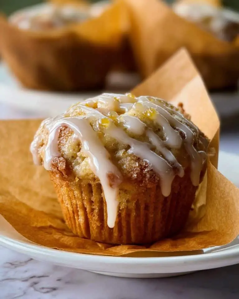 Moist Lemon and Poppy Seed Muffins with Optional Lemon Curd Filling and Glaze Recipe