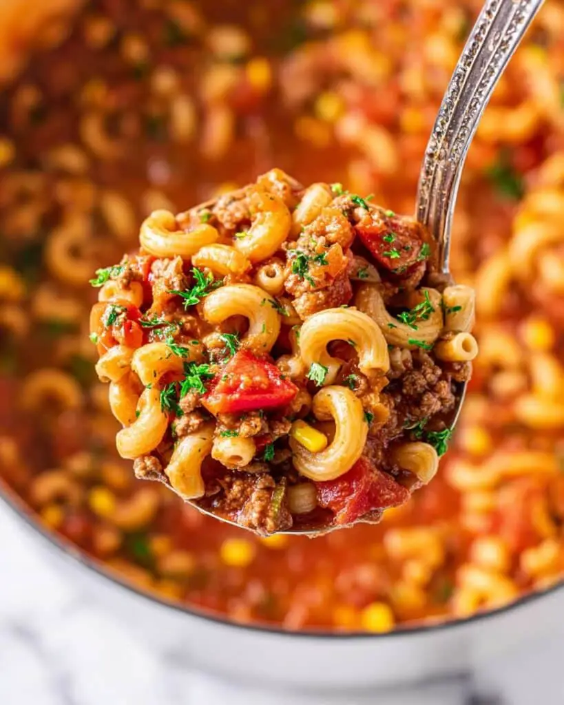 Hamburger Macaroni Soup Recipe