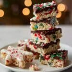 Holiday Rice Krispie Treats Stars Dipped in Chocolate with Sprinkles Recipe