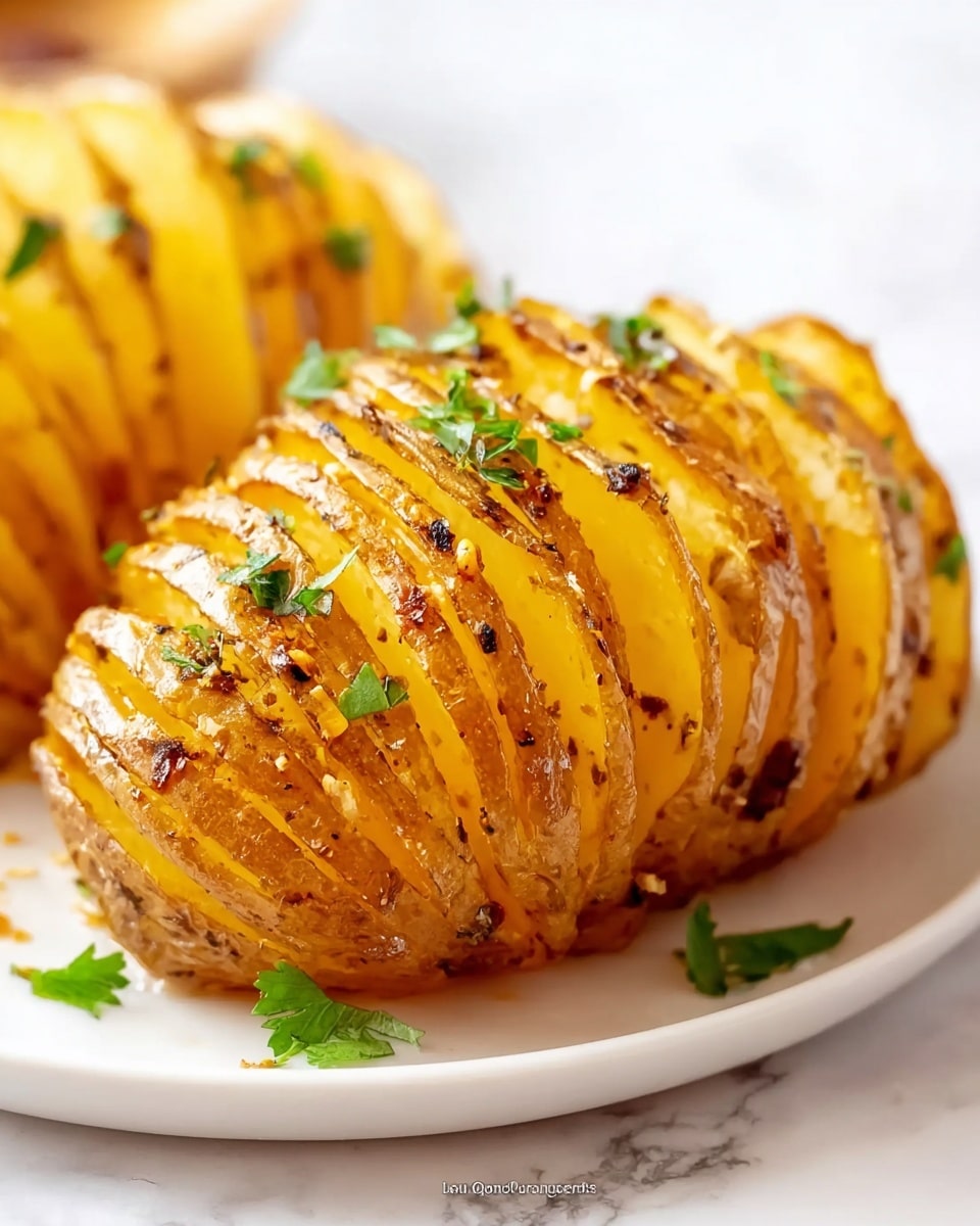 Air Fryer Hasselback Potatoes Recipe