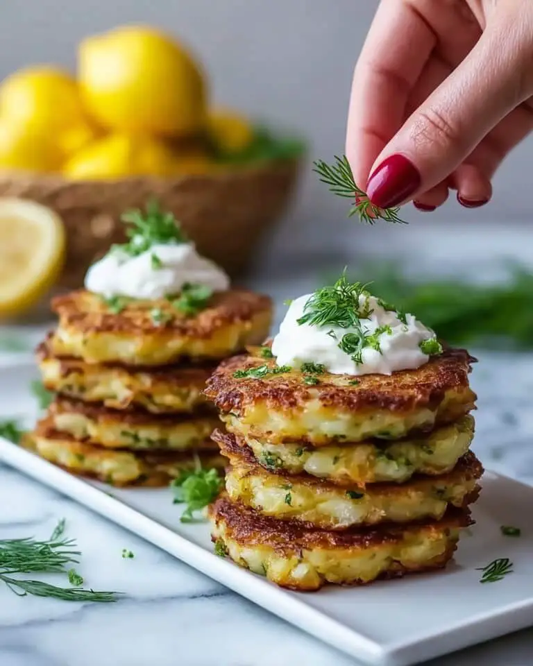 Cauliflower Fritters with Lemon, Herbs, and Parmesan Recipe