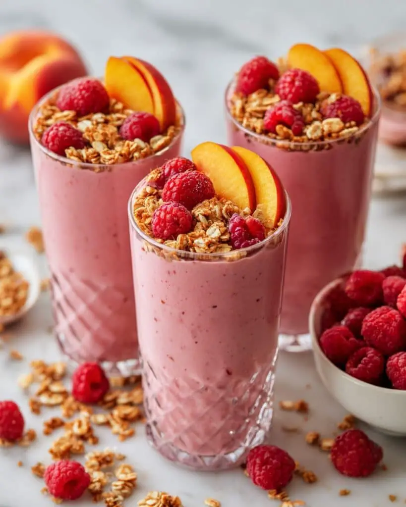 Pretty in Pink Peach Smoothie Recipe
