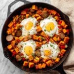 Sweet Potato Hash with Sausage and Eggs Recipe