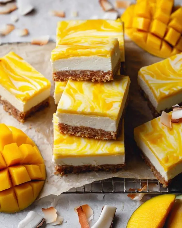 Coconut Mango Cheesecake Bars Recipe