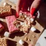 Strawberry Rice Crispy Treats with White Chocolate and SunButter Recipe
