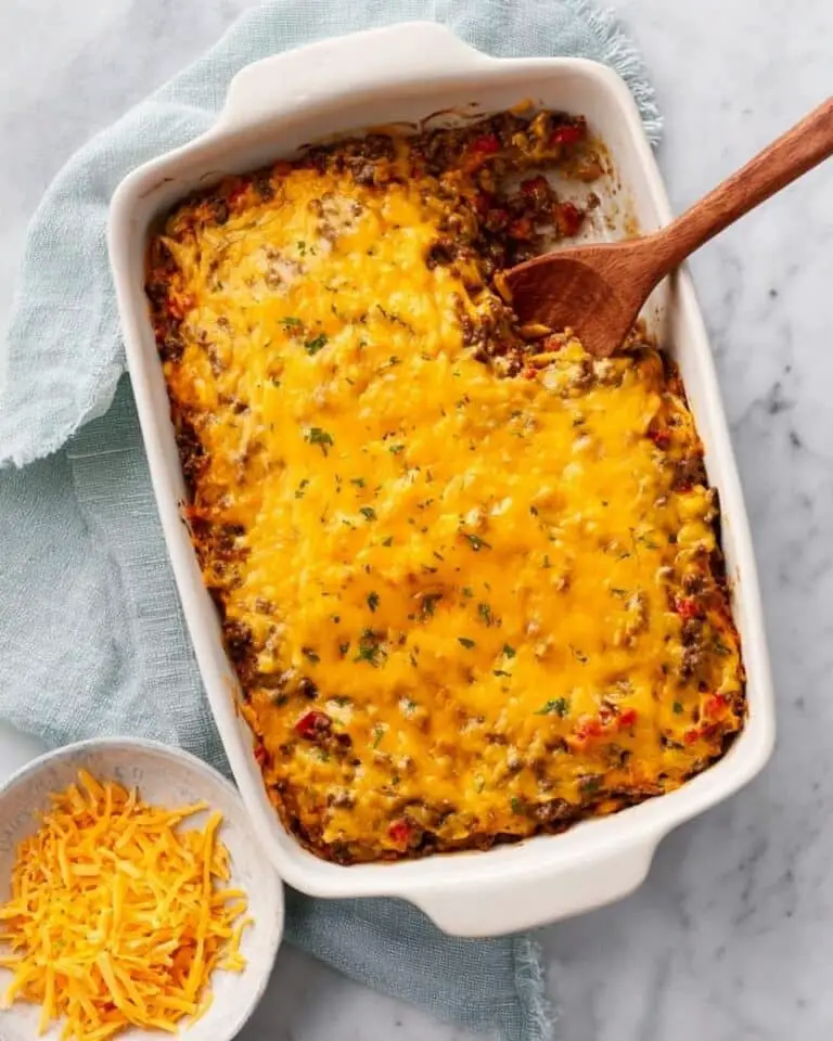 Cheeseburger Spaghetti Squash Casserole (Low Carb + Low Calorie) Recipe