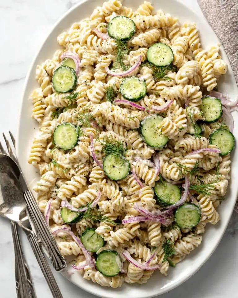 Cucumber Pasta Salad with Coconut Milk and Dill Recipe