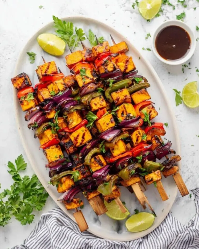 Grilled Pineapple & Tofu Kebabs Recipe