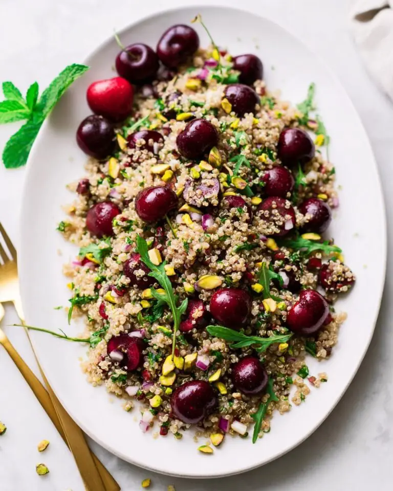 Cherry Pistachio Quinoa Salad Recipe