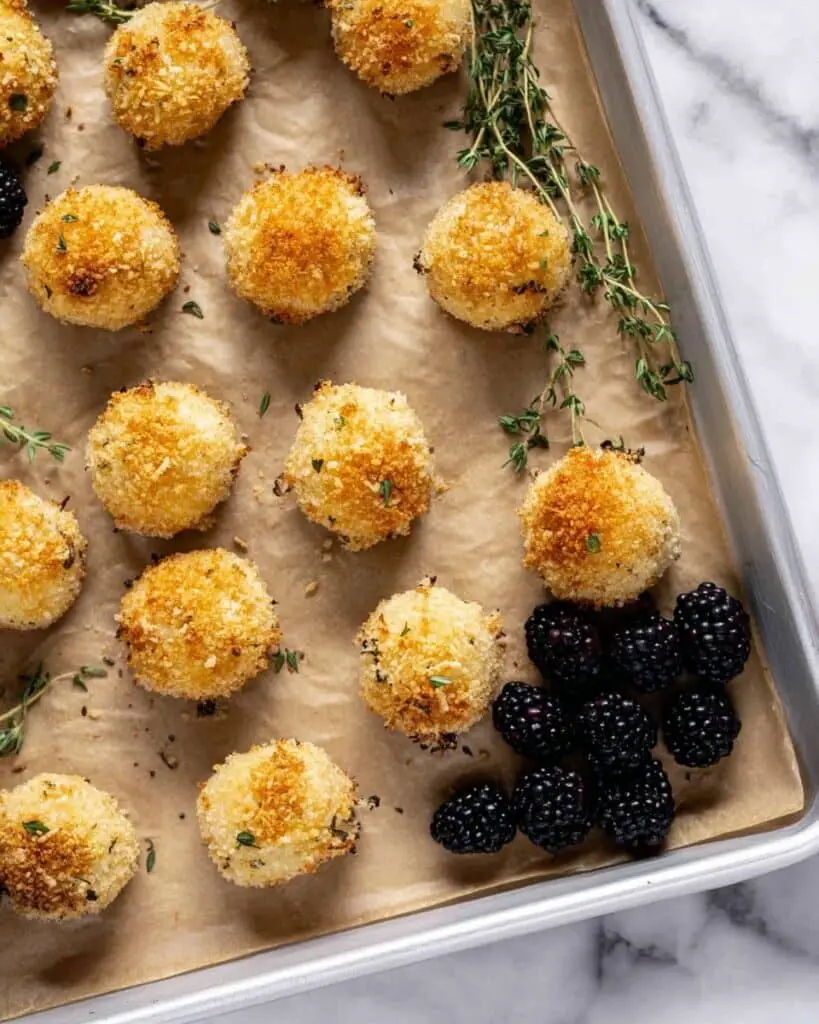 Crispy Baked Goat Cheese Balls with Honey Drizzle Recipe