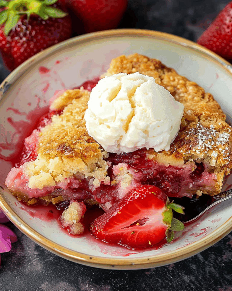 Keto Strawberry Cobbler