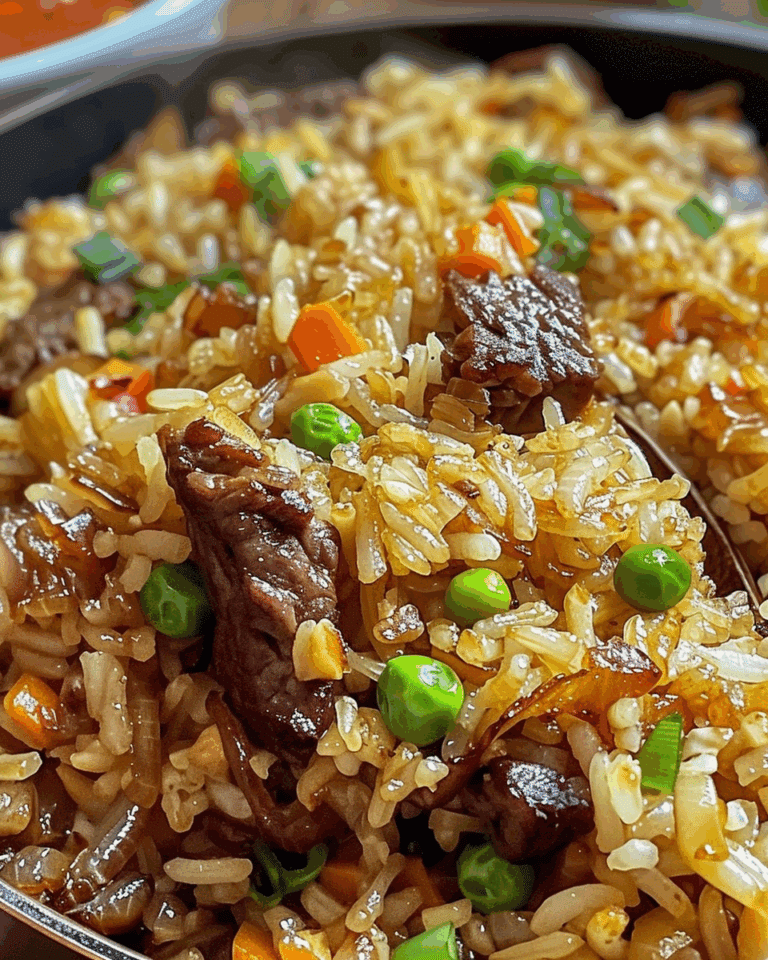 Onion Beef Fried Rice