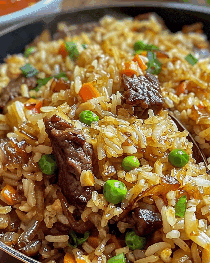 Onion Beef Fried Rice