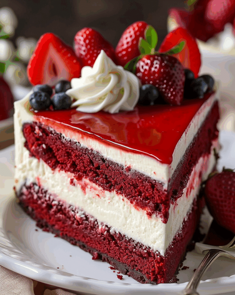 Red Velvet Strawberry Cheesecake