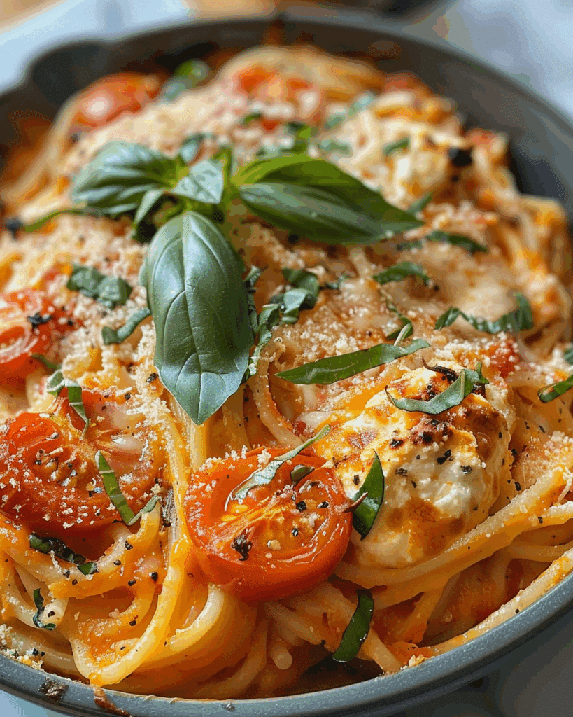 Roasted Tomato and Garlic Ricotta Pasta