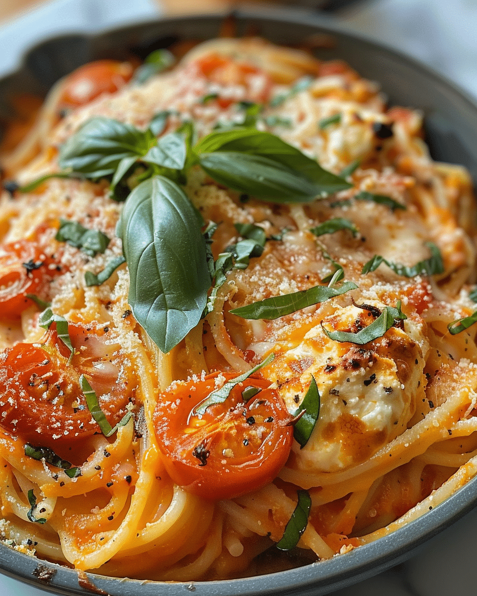 Roasted Tomato and Garlic Ricotta Pasta