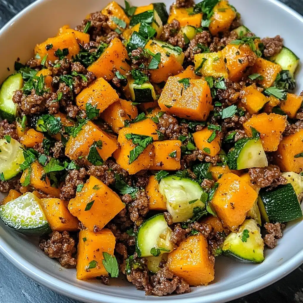 Ground Beef Zucchini Sweet Potato Skillet 4 Delicious Recipe - Recipe Image