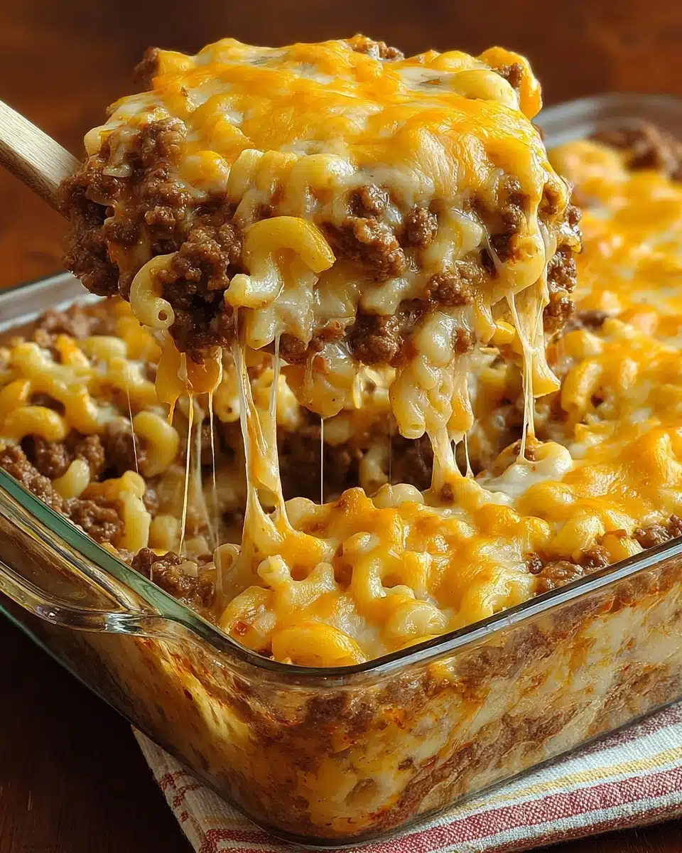 Cheesy One Pot Beef and Potatoes Recipe