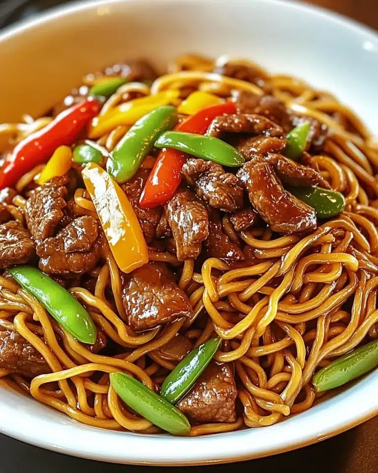 Beef Stir Fry with Noodles and Sticky Sauce Recipe