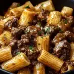 Beef Pasta in a Creamy Garlic Sauce Recipe 6 Beef Pasta in a Creamy Garlic Sauce Recipe