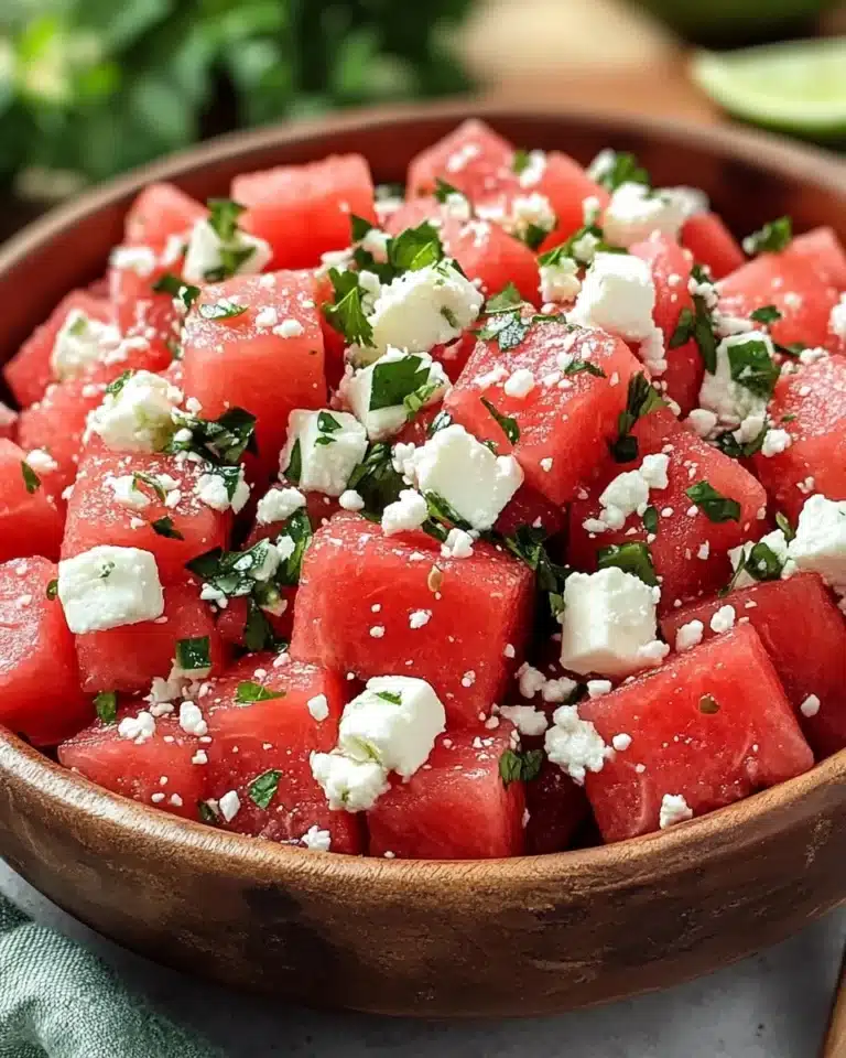 5-Minute Watermelon Feta Salad : Light & Refreshing Recipe