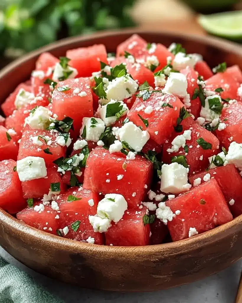 5-Minute Watermelon Feta Salad : Light & Refreshing Recipe