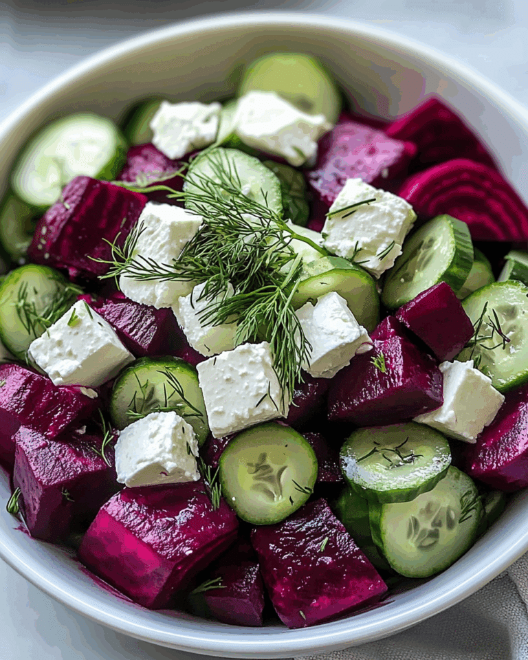 Beet Salad with Feta, Cucumbers, and Dill Recipe