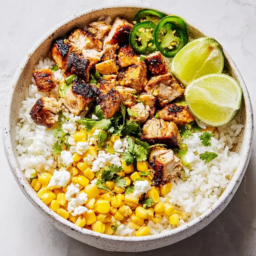 Street Corn Chicken Rice Bowls 4 Delicious Recipe - Recipe Image