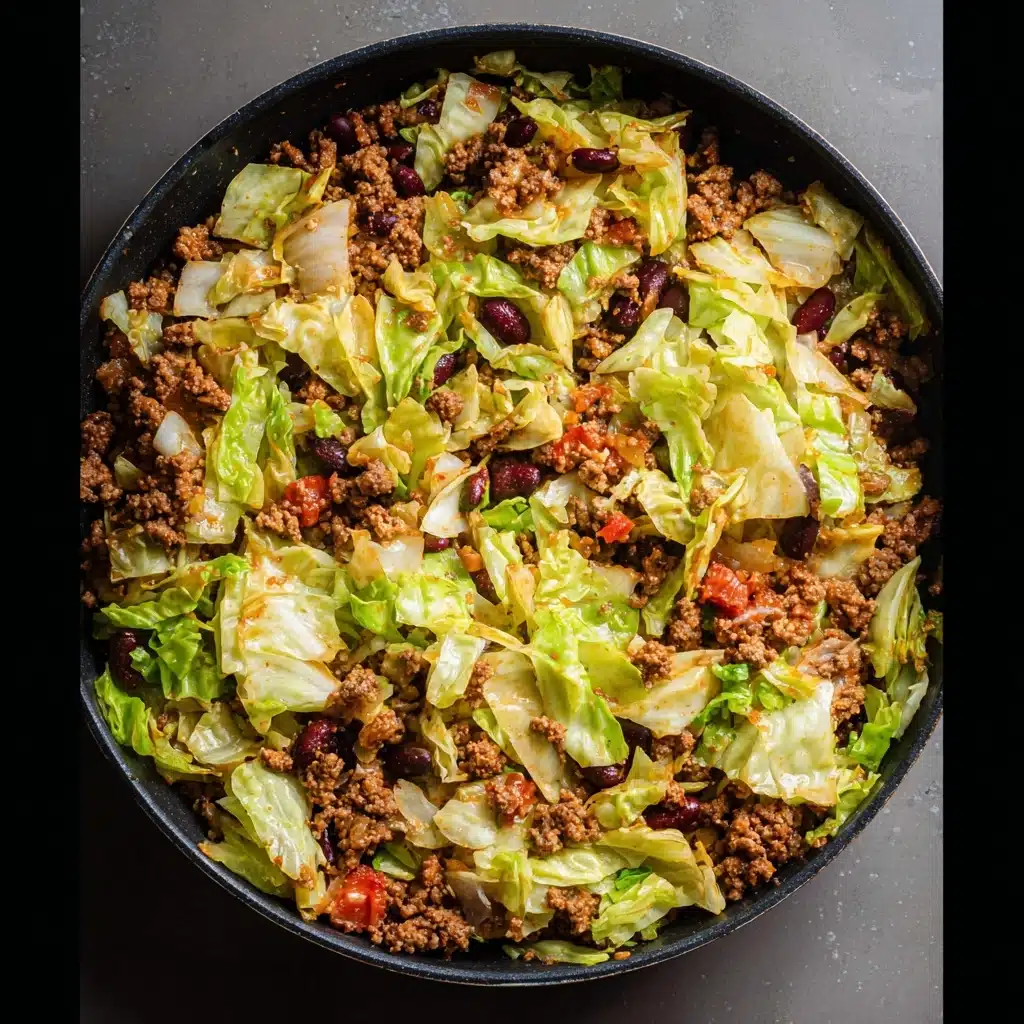 Low Carb Cabbage Taco Skillet 5 One-Pot Mushroom Rice Recipe - Recipe Image