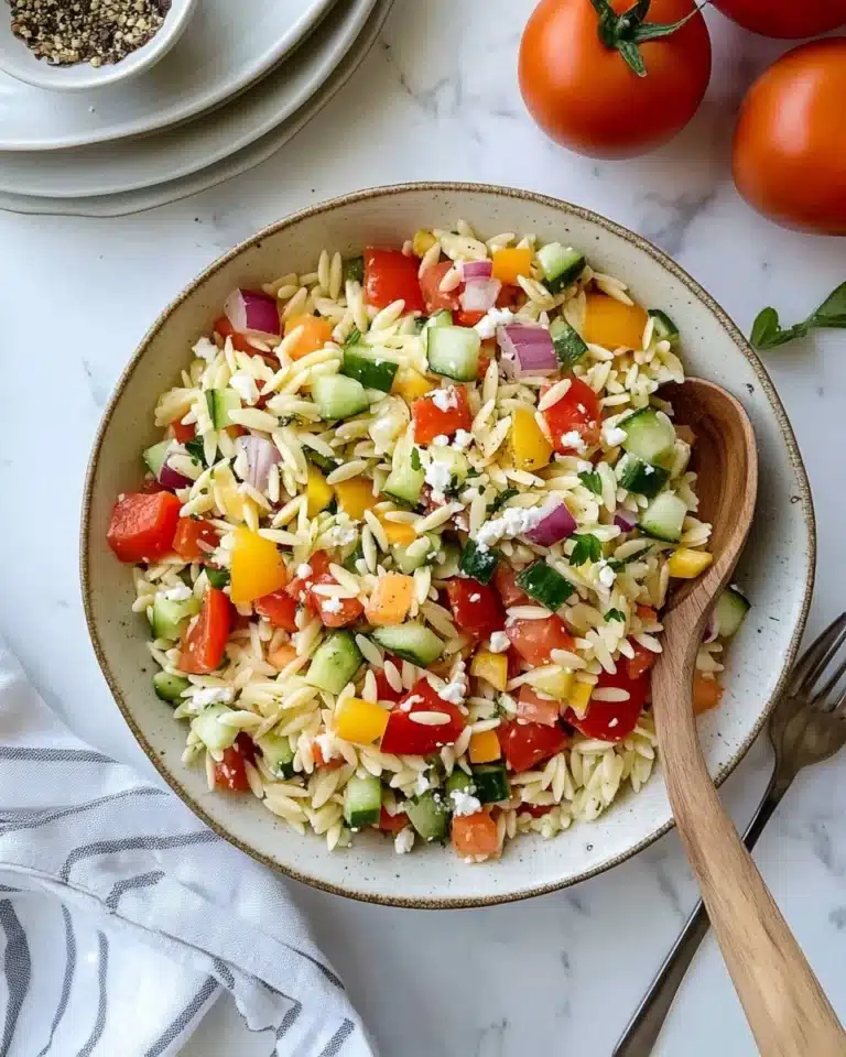 Rainbow Orzo Salad Recipe