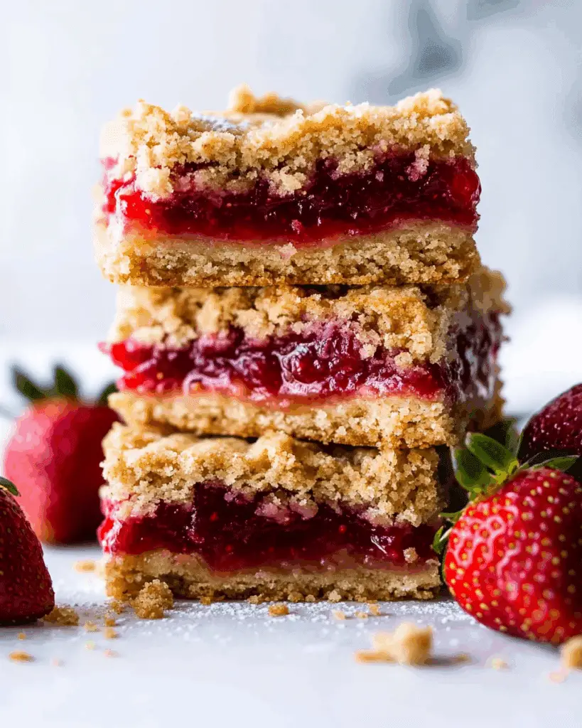 Lemon Strawberry Crumb Bars Recipe