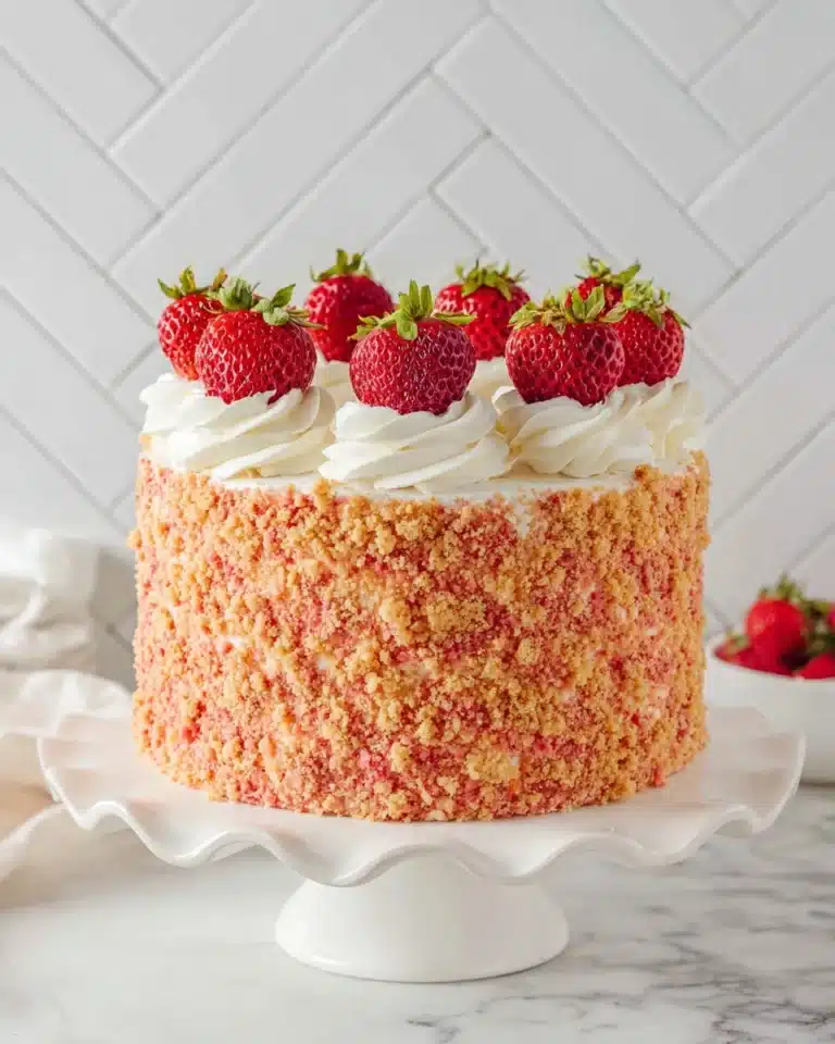 Strawberry Crunch Cake Recipe