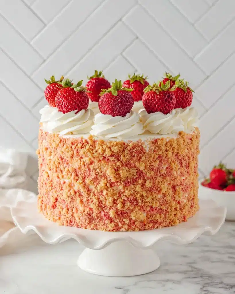 Strawberry Crunch Cake Recipe