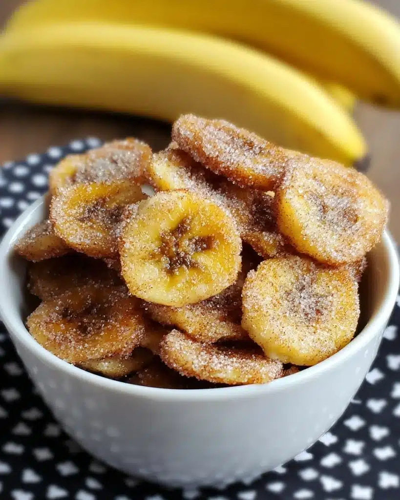Cinnamon Sugar Air Fryer Banana Chips Recipe