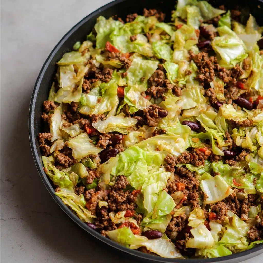 Low Carb Cabbage Taco Skillet 4 One-Pot Mushroom Rice Recipe - Recipe Image