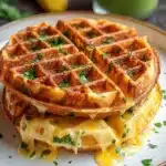 Easy Low Carb Chaffle with Egg and Cheese Recipe