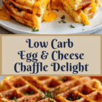 Easy Low Carb Chaffle with Egg and Cheese Recipe
