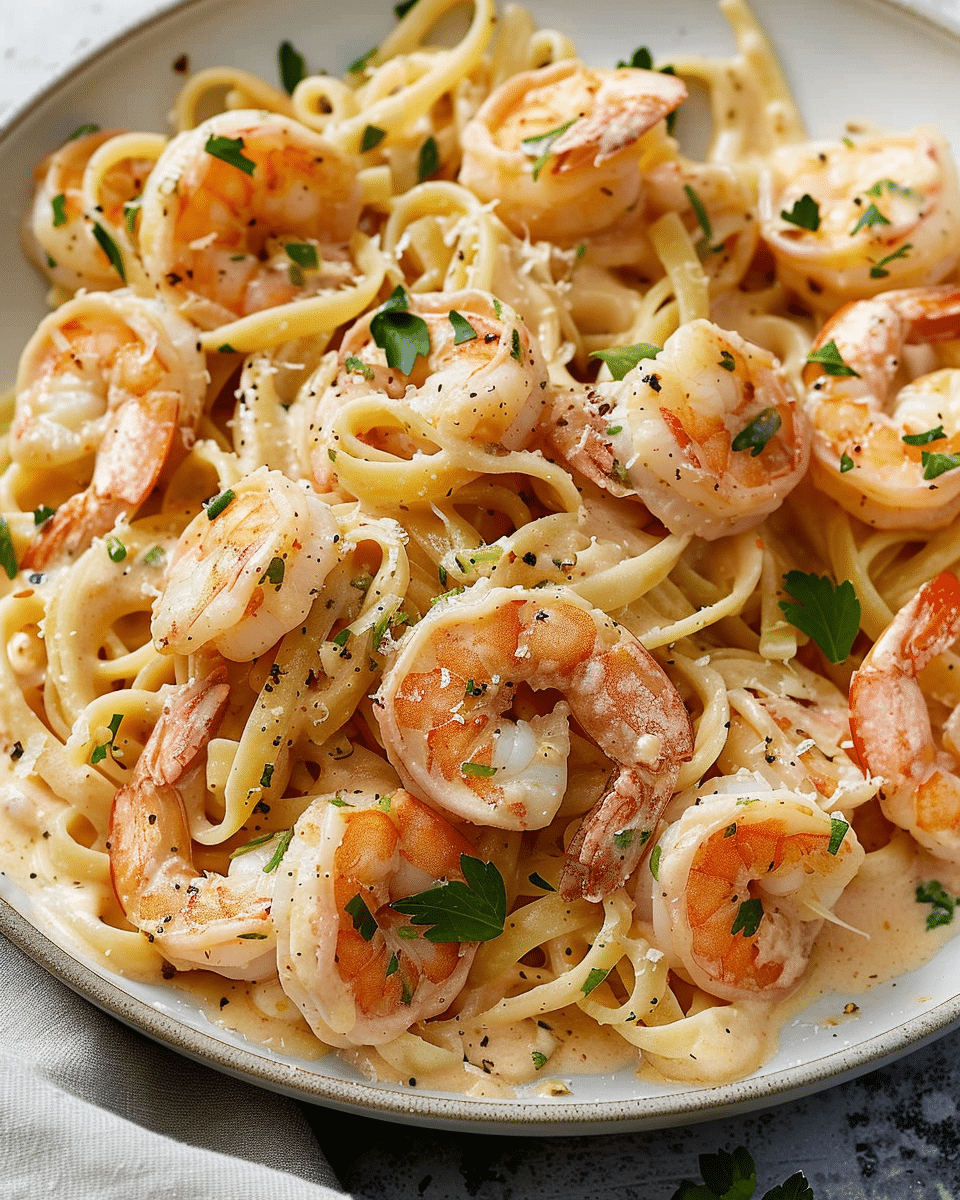 Creamy Garlic Shrimp Pasta